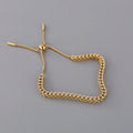 Newest Arrival Gold Plated Stainless Steel Draw String  Adjustable Titanium Steel Wheat Shape Chain Link