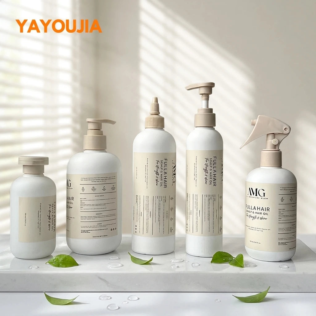 Wholesale Factory 200ml 260ml 300ml 500ml Plastic Empty White Shower Gel & Shampoo Bottle with Lotion Pump for Skin Care Serum