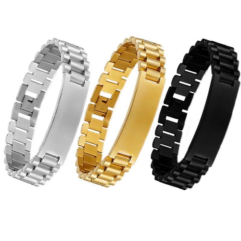 Fashion Stainless Steel Personalized Bracelet for Men Black Stainless Steel Bracelet for Men Magnetic Therapy Bracelet