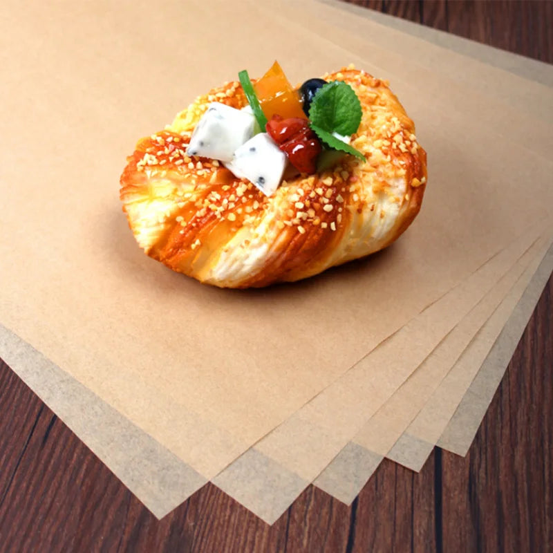 100pcs Eco-Friendly Parchment Sandwich Baking Paper Air Fryer Liners Non-Stick Grease Proof for Baking Cooking Grilling
