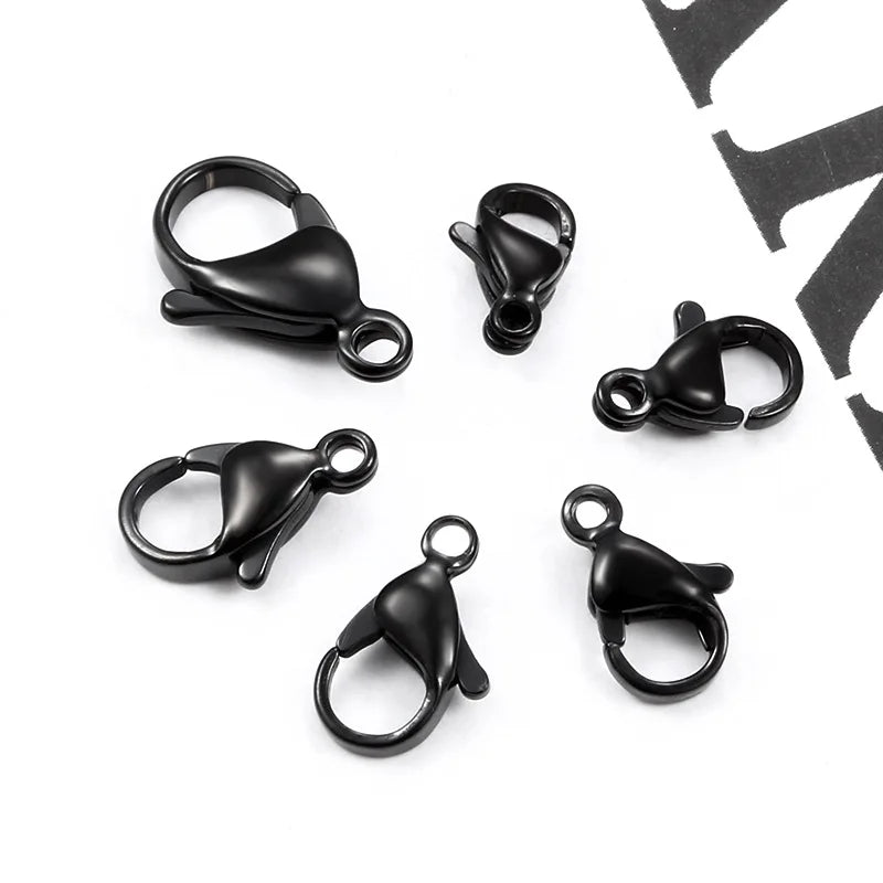 Stainless Steel Vacuum Plating Black Lobster Accessories DIY Necklace bracelet Fashion connecting handsome cool accessory
