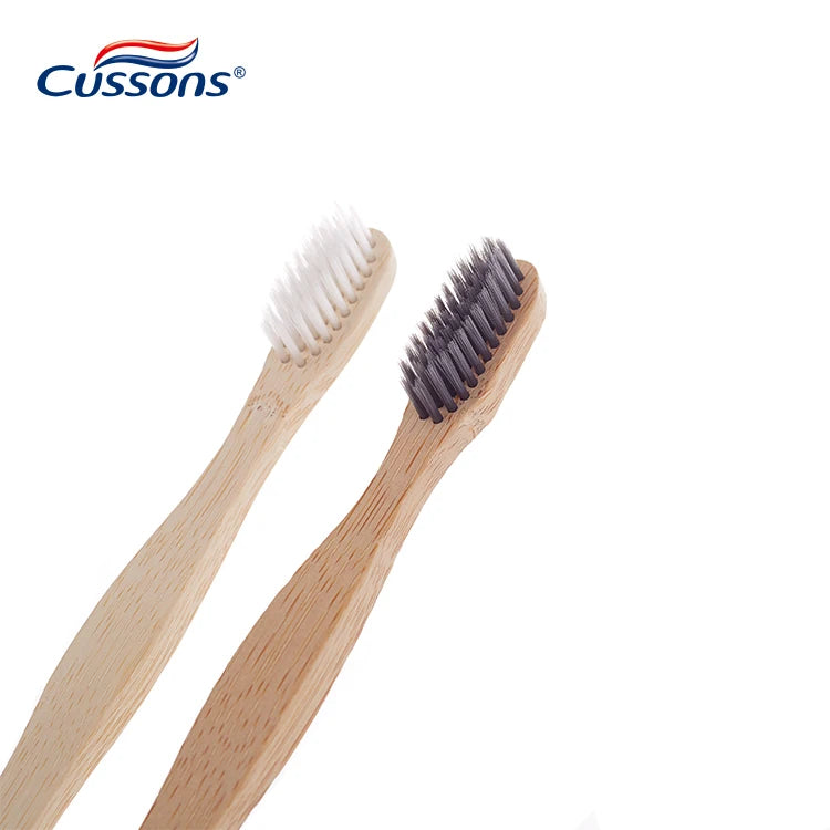 Wholesale Custom Logo Eco-Friendly Bamboo Toothbrush Soft Medium Bristles Recyclable Natural Bamboo Toothbrush for Adults