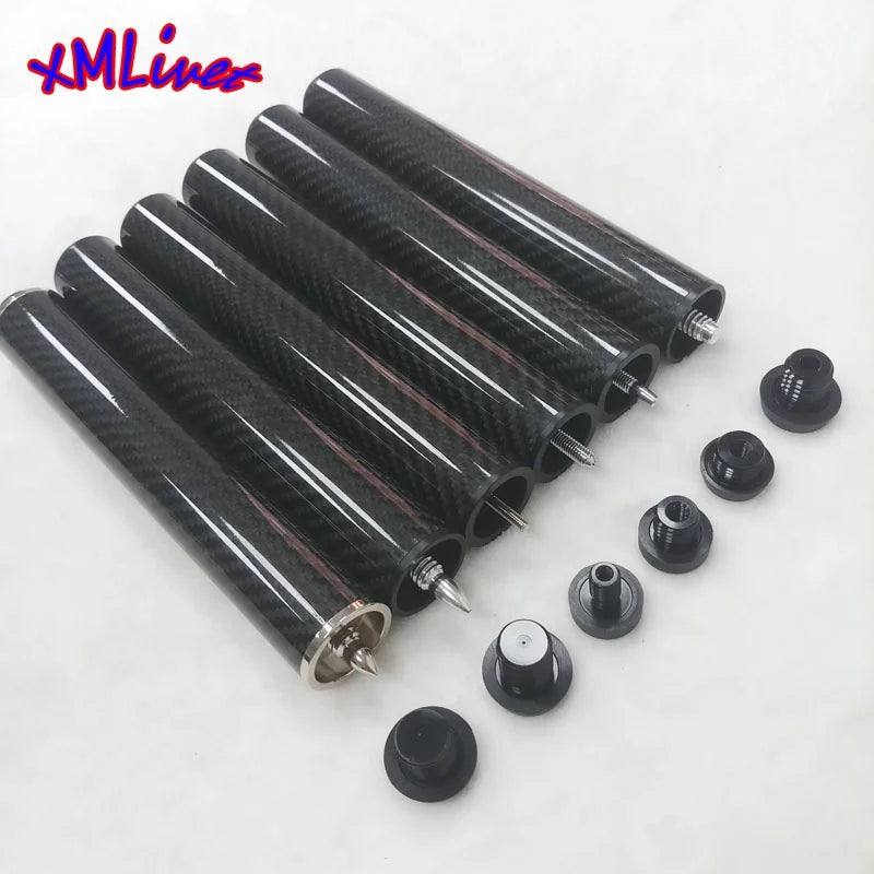 Xmlivet 8inch Black Carbon Billiard Cue Extension Can Customize for Bullet/Uni-Loc/Mezz/P3/HOW/Jacoby Cues Pool Cue Extenders