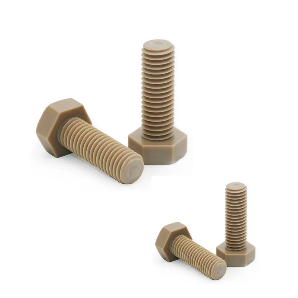 OEM High-Performance PEEK Screws M2-M10 Anti-Corrosion Heat Resistant Plastic Bolts for Medical & Semiconductor