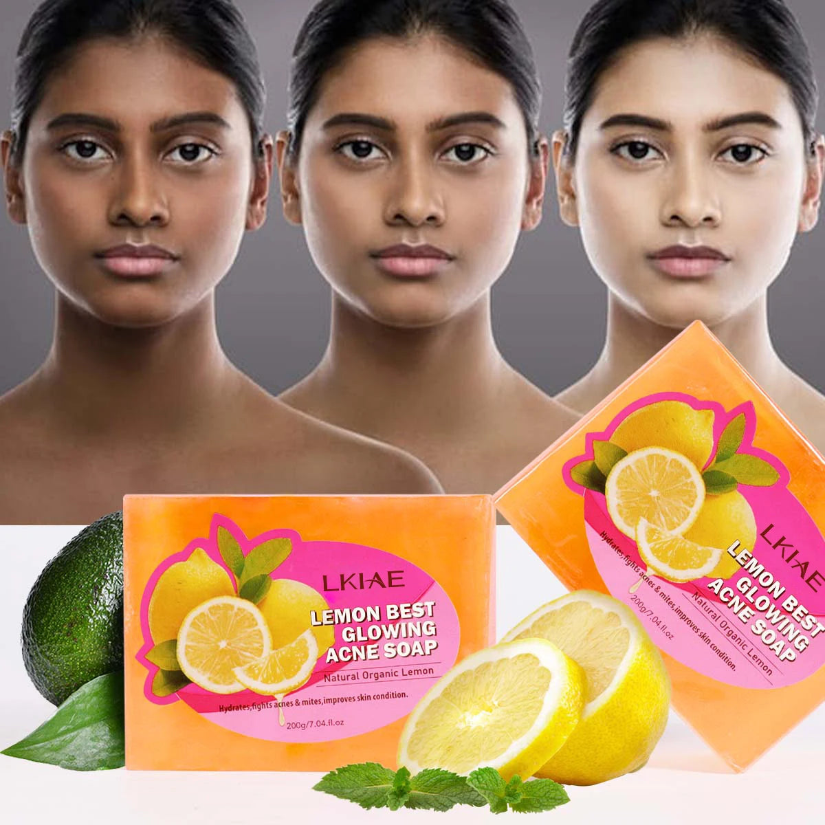 Aha Arbutin Lemon Soap for Face Anti Acne Glowing Shaped Soap Private Label Natural Toilet Soap for All Skin Types