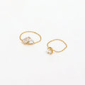 Joolim Jewelry Dainty Oval Zirconia Stainless Steel Rings for Women 18K Gold Plated Stylish Trendy Design