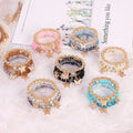 Popular Design Bohemian Crystal Fashion Jewelry Glass Beaded Stretch Bracelets Butterfly for Lover