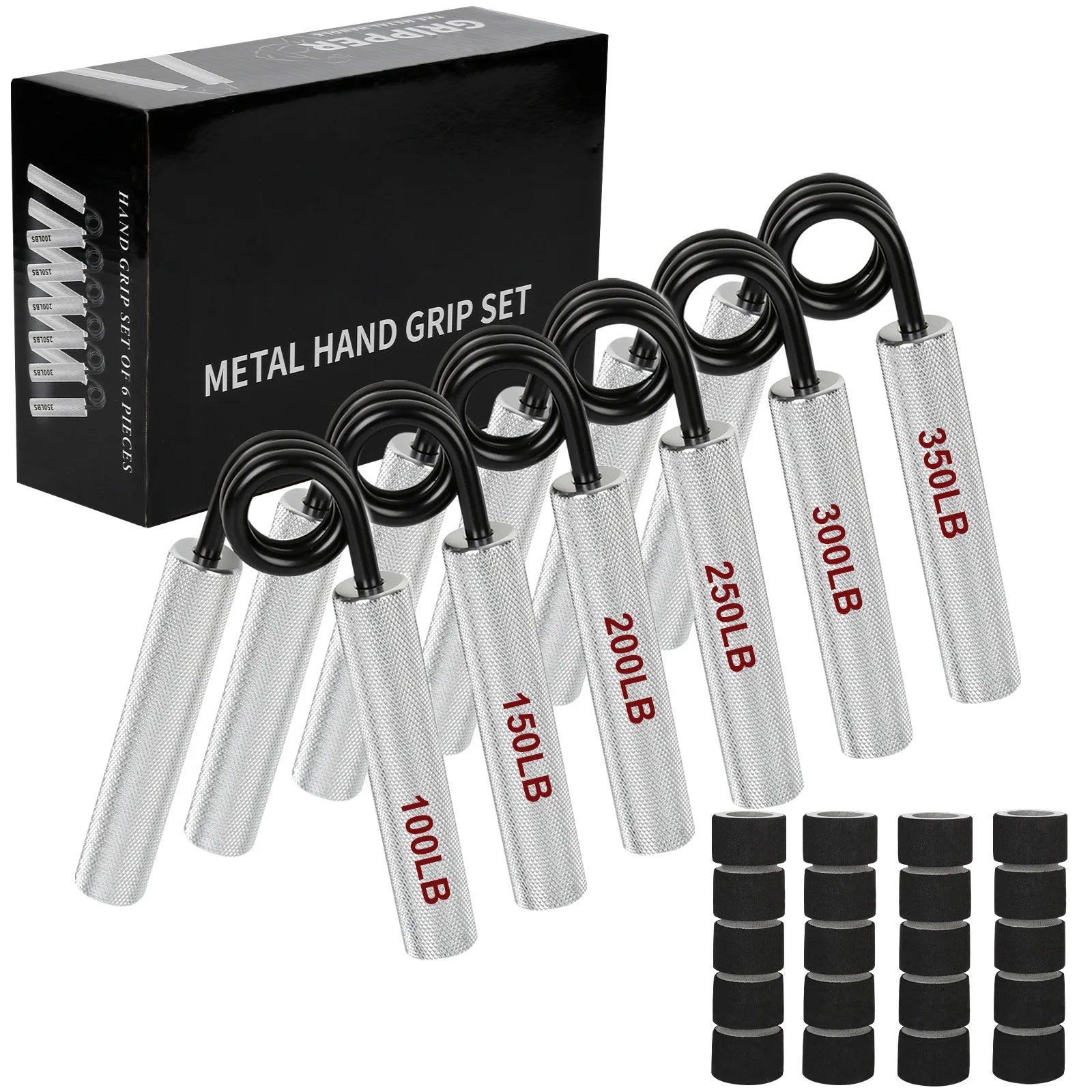 NQ SPORTS Adjustable Metal Spring Gym Increase Strength Trainer Customized Weightlifting Hand Grips