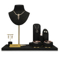 2023 Luxury Metal Exhibition Display Set Jewelry Store Showcase Bust Necklace Pendant Rack  Jewelry Display Set Stand