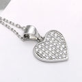 Simple Fashion 925 Sterling Silver Jewelry Pendants 3A Cubic Zirconia Micro Pave Love Heart CZ Pendant
