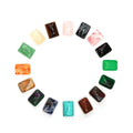 Natural Stone Crystal Agate Square Ring Face DIY Handmade Jewelry Accessories Bare Stone Inlaid Ring Loose Gemstone