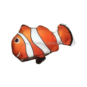 High Quality Flopping 3D Printed Clownfish Cat Toy Electric Interactive Plush Robot with Catnip Eco-Friendly