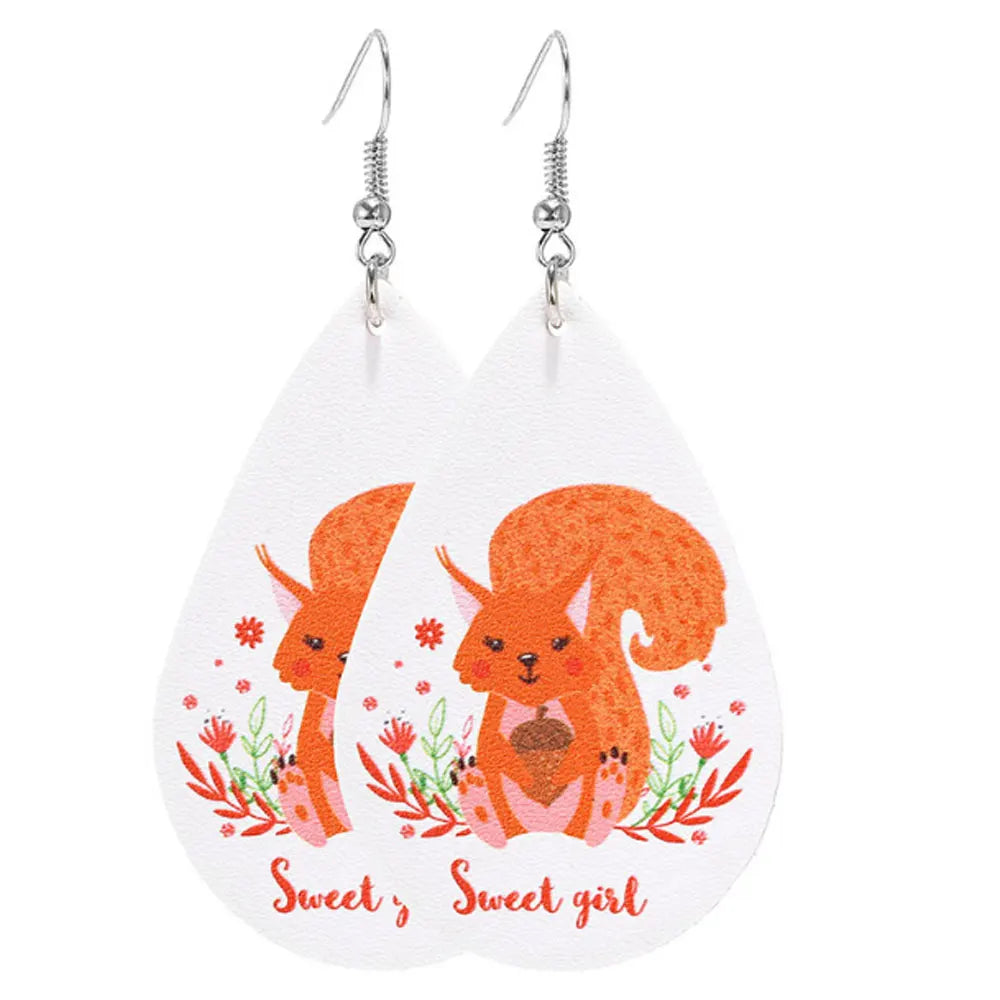 Wholesale Handmade Fashion Faux Leather Earrings Jewelry for Thanksgiving Holiday Party China Manufacturer Supplier