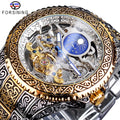 Forsining Watch Tourbillon Skeleton Mens Mechanical Watches Men Wrist Luxury Engraved Vintage Moon Phase Relogio Dropshipping