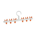 Quality Square PP Plastic Clothes Hanger with Pegs for Socks Single Tier Injection-Molded Living Room Use