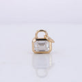 14k Lab Emerald Diamond Pendant Def Vs Lab Diamonds Emerald Cut Gold Pendant for Chain Decorate