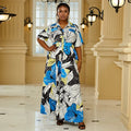 Summer Printed Coat Long Casual Two-wear Cardigan Coat Large Size Women's Dress New