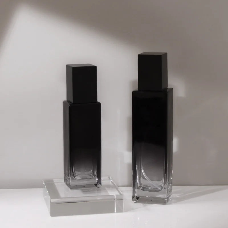 High-end Black 30ML 50ml 100ml 120ml Liquid Foundation Glass Bottle Ball Cap Conical Bottle Original Liquid Bottle