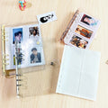 Photo Album Custom clear Pvc Cover Glitter Card Holder 3 Inch 6 Rings Loose Leaf A5 Photo Albums with Photo Insert