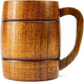 Great Wooden Mug Handle Eco-Friendly Classic Design 400ml Capacity for Beer Coffee Tea-Hot/Cold Use Brown Color Business Gift