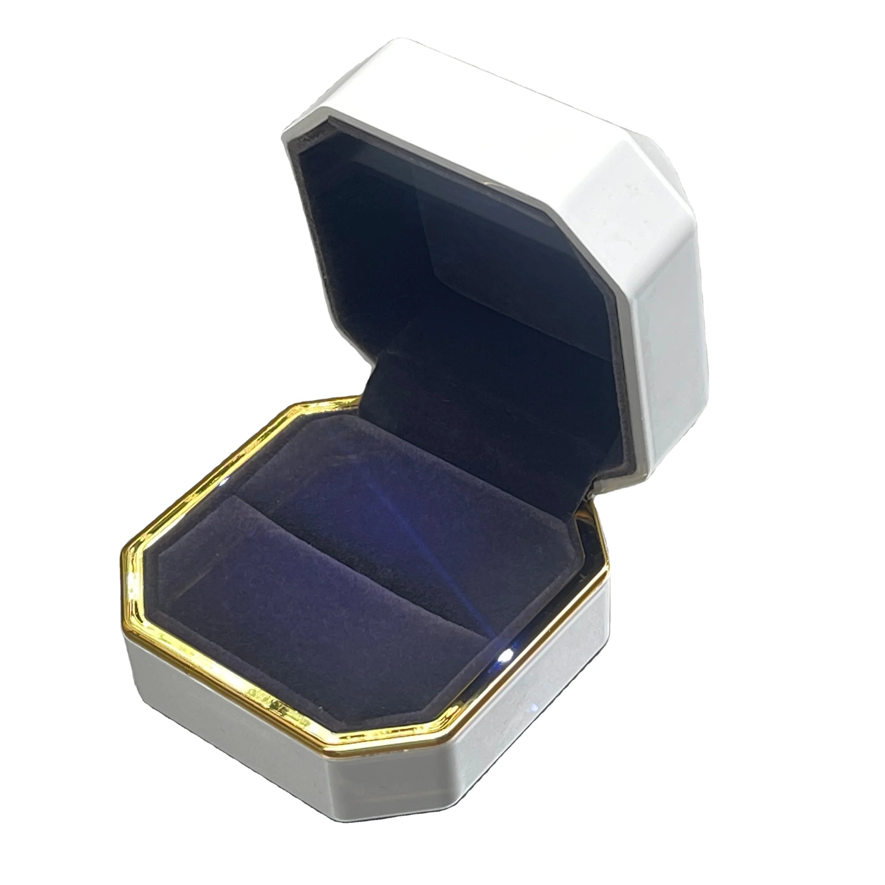 Luxury LED Square Jewelry Box-Customized LED Ring Box with Square Pattern
