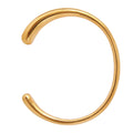 Women's Gold Plated C-Shaped Opening Bracelet Smooth Stainless Steel Fashion Bangle Wholesale