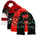 Knit Scarf Warm Tassels Scarf Christmas Light up Winter Custom LED Woolen for Men and Women Adult Shawl Easy Way Winter Scarfs