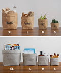 For SHIMOYAMA Re-usable Multi-Function Desktop Storage Bag Washable Kraft Paper Flowerpot for Flowerpot and Other Items