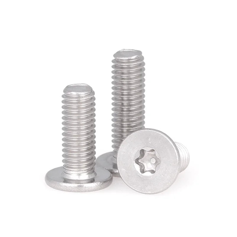 M2 4mm M2.5 M3 M4 M5 M6 Ultra Low Profile Torx Screw Stainless Steel T15 T20 Anti-theft Flat Head Bolts Ultra-thin Head Screws