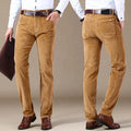 Custom Logo Cheap Hot Selling Wholesale Good Quality Men Casual Corduroy Solid Color Straight Pants Plus Size Trousers