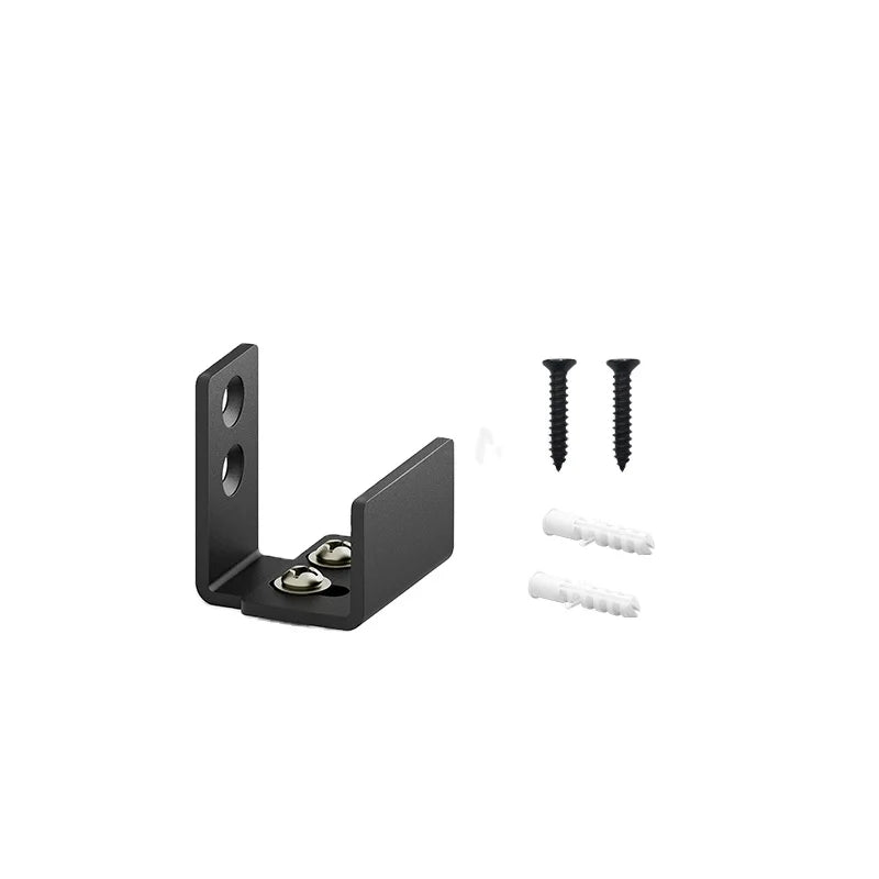 U Shape Flexible Adjustable Sliding Barn Door Bottom Floor Guide With Flush Flat Bottom Design and Wall Mount System