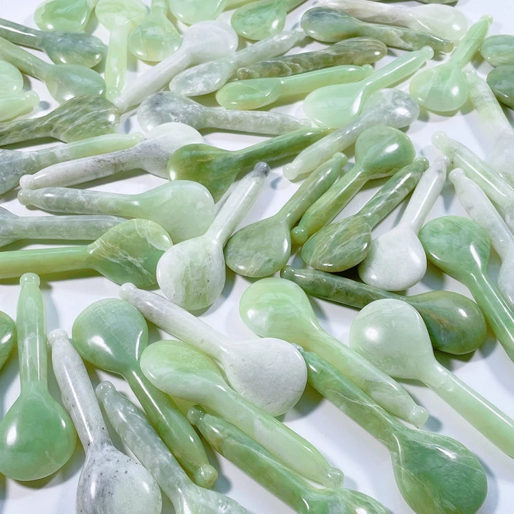 Huiying Xiuyan Jade Spoon Shape Facial Guasha Scraping Anti Aging Board