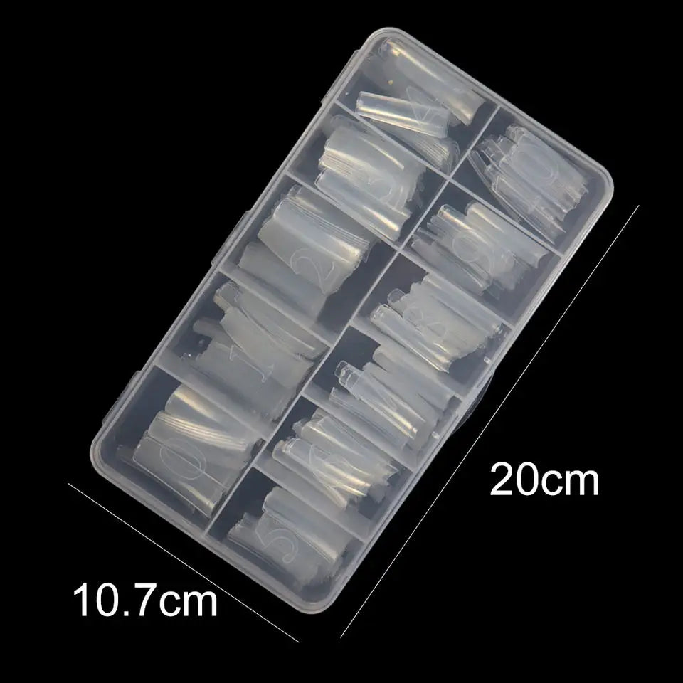French Gentle Artificial Fingernails Nail Tips Half Cover Gel X Nail Tips 550pcs Transparent Natural Color