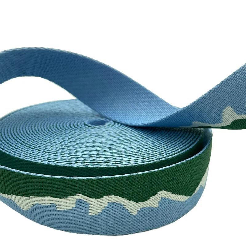 2022 Women's Bag Shoulder Strap 12 Color Options 1.5'' Wave Pattern Polyester Webbing Jacquard Strap 38mm