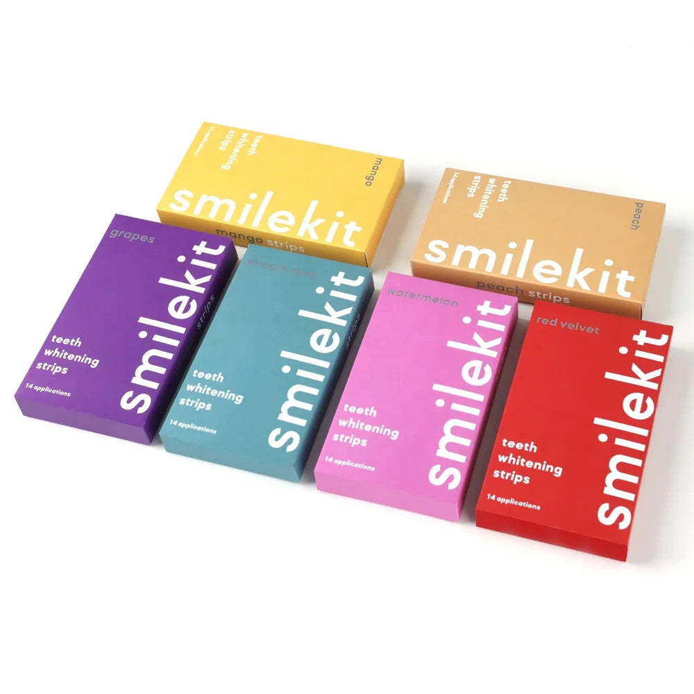 Professional Effective Fruit Flavor Non Sensitive Teeth Stain Removal Pap Teeth Whitening Strips With Custom Logo