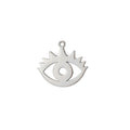 Wholesale Stainless Steel Eyelash Charm Gold Color Hollow Eye Pendant Accessories for Necklace Bracelet Charm for Jewelry Making