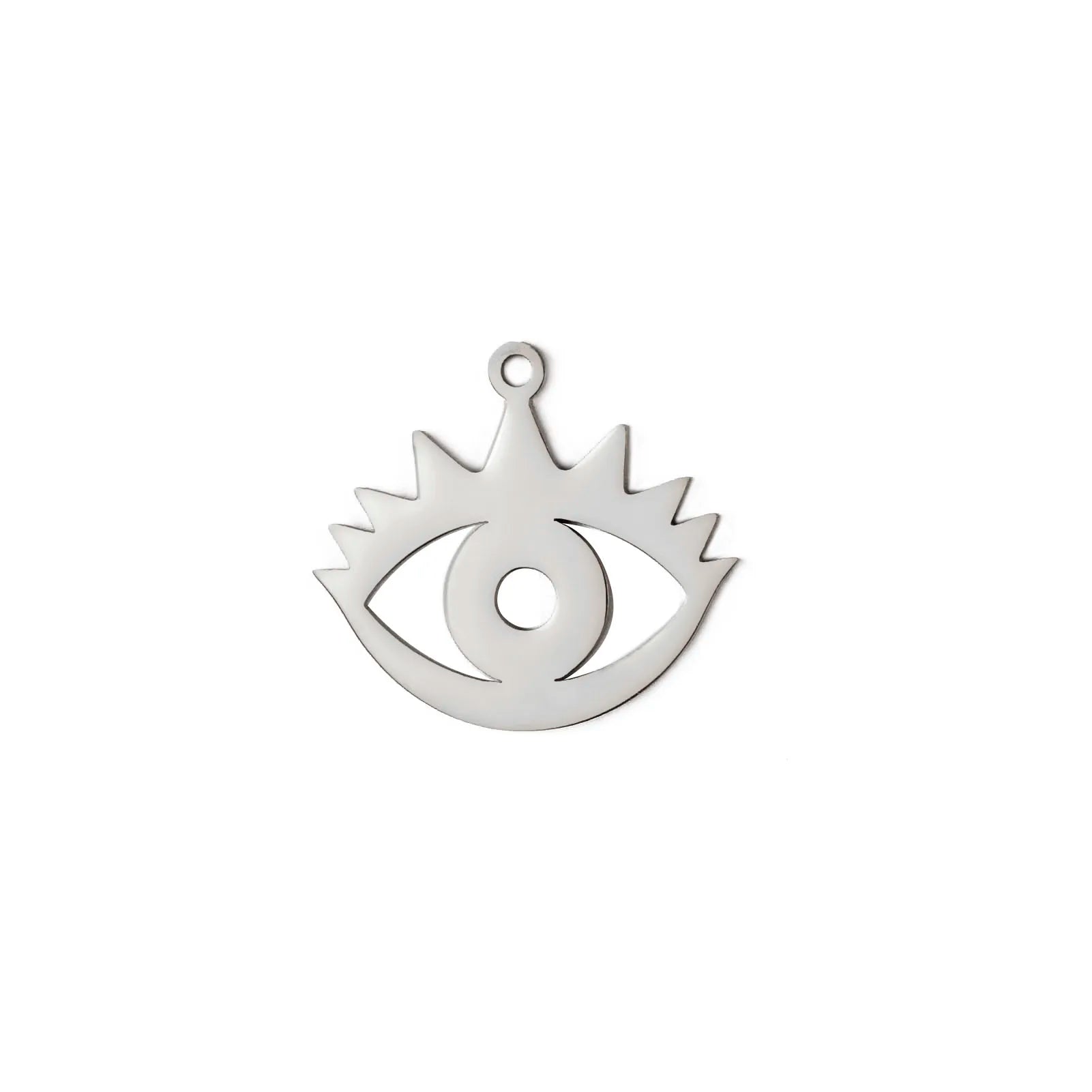 Wholesale Stainless Steel Eyelash Charm Gold Color Hollow Eye Pendant Accessories for Necklace Bracelet Charm for Jewelry Making