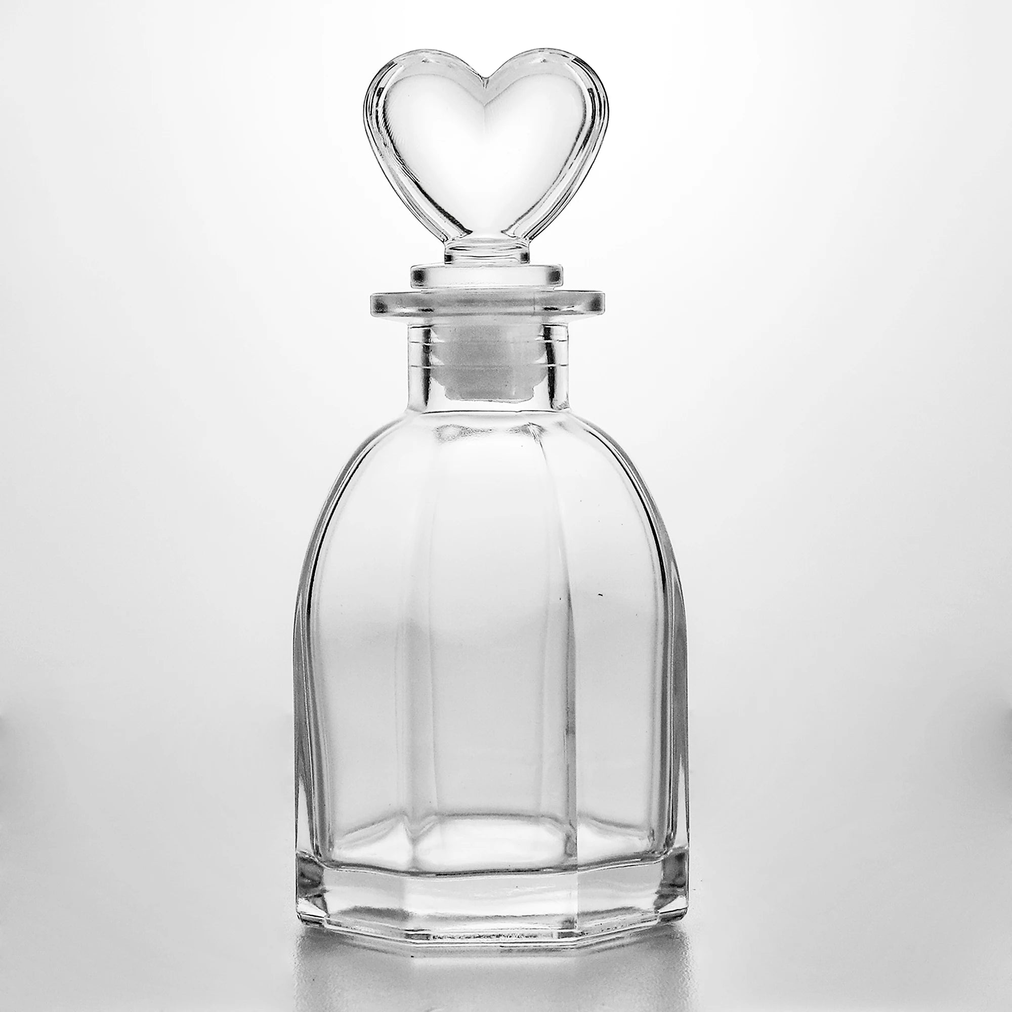 5 OZ Glass Custom-made Screen Printing Color Glass Bottle with Heart Bird Shape Cork