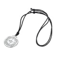 Stainless Steel Jewelry Necklace Antique Silver Plated King Solomon Seal of Jupiter Pendant Necklace