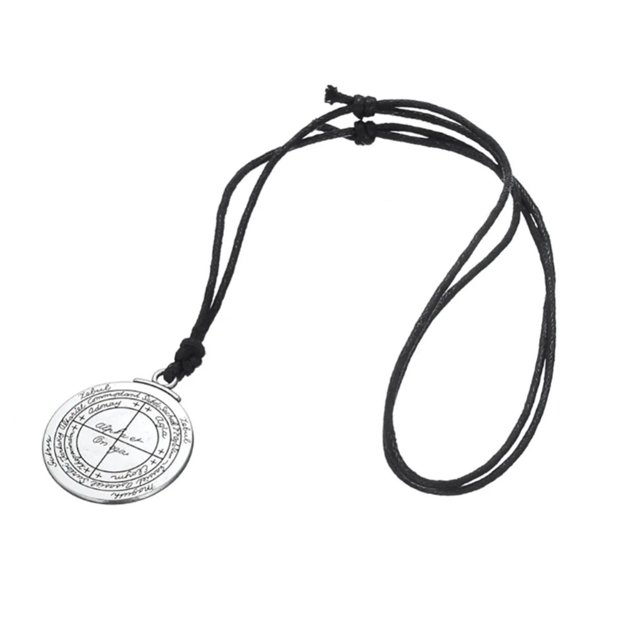 Stainless Steel Jewelry Necklace Antique Silver Plated King Solomon Seal of Jupiter Pendant Necklace