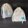 Wholesale Cotton Net Drawstring Swim Suits Bags Cotton Mesh Facial Pad Bags with Custom logo