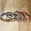 Bracelet Stainless Steel Leather Bracelet Trendy Men's Simple Fashion Wristband Blank Curved Brand Leather Bracelet Engraved