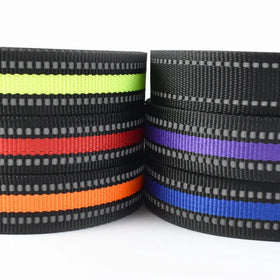 Deepeel RD805 15/20/25mm Garment Accessories Bag Strap Pet Collar Tape Thick Reflective Nylon Webbing