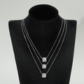 Starsgem  Round Brilliant Cut Moissanite 1ct 6.5mm D VVS S925 Real Gold Coated Silver Gemstone Necklace