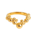Multiple Beaded Densign Finger Rings Stainless Steel Brand Ring for Women