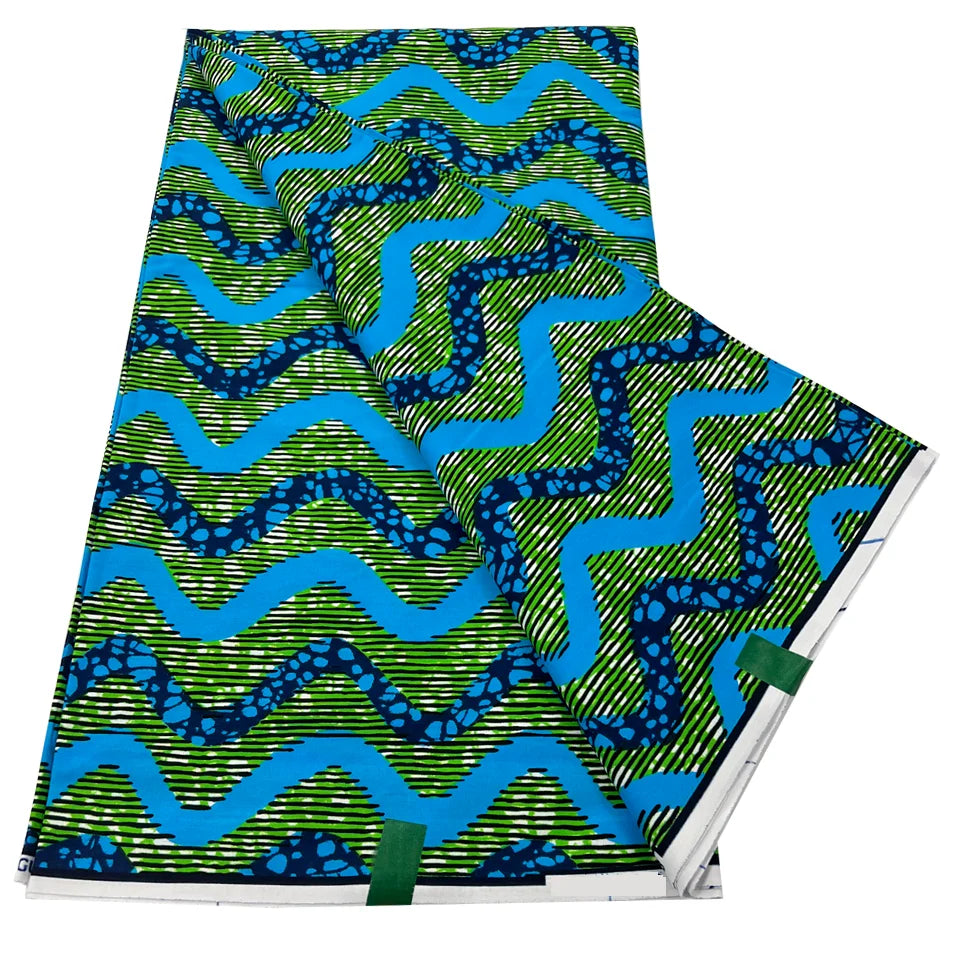 Holldan Wax Clothing 100% Cotton African Wax Prints Fabric Combed Yarn Batik Design Woven for Shirts Bags Dresses Suits Covers