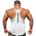 Summer Y Back Gym Stringer Tank Top Men Cotton Bodybuilding Sleeveless Fitness Vest Sportswear Muscle Singlets Workout Tank