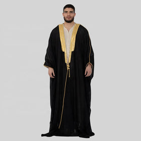 Fast Shipping Stock Saudi Arabic Bisht Wholesale Muslim Mens Abaya Bisht for Men