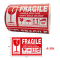 Customised Thank You Do Not Drop Warning Sticker Candle Fba Shipping Suffocation Roll Red Fragile Packaging Warning Label