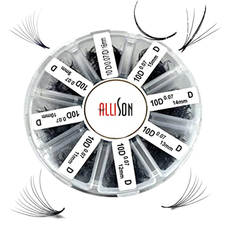 Korean Handmade Promade Lash Fans Eyelash Extension Long Stem Pointy Base Premade Fan Loose